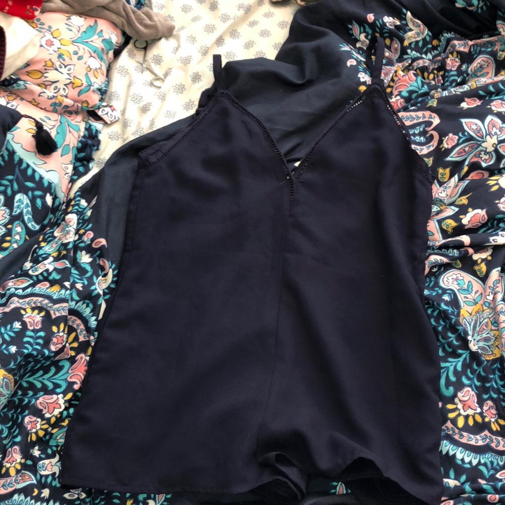 Navy blue romper